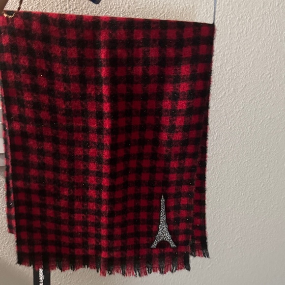 Karl Lagerfeld Accessories - Karl Lagerfeld Red and Black ✨ glitter Scarf with Eiffel Tower Paris Design